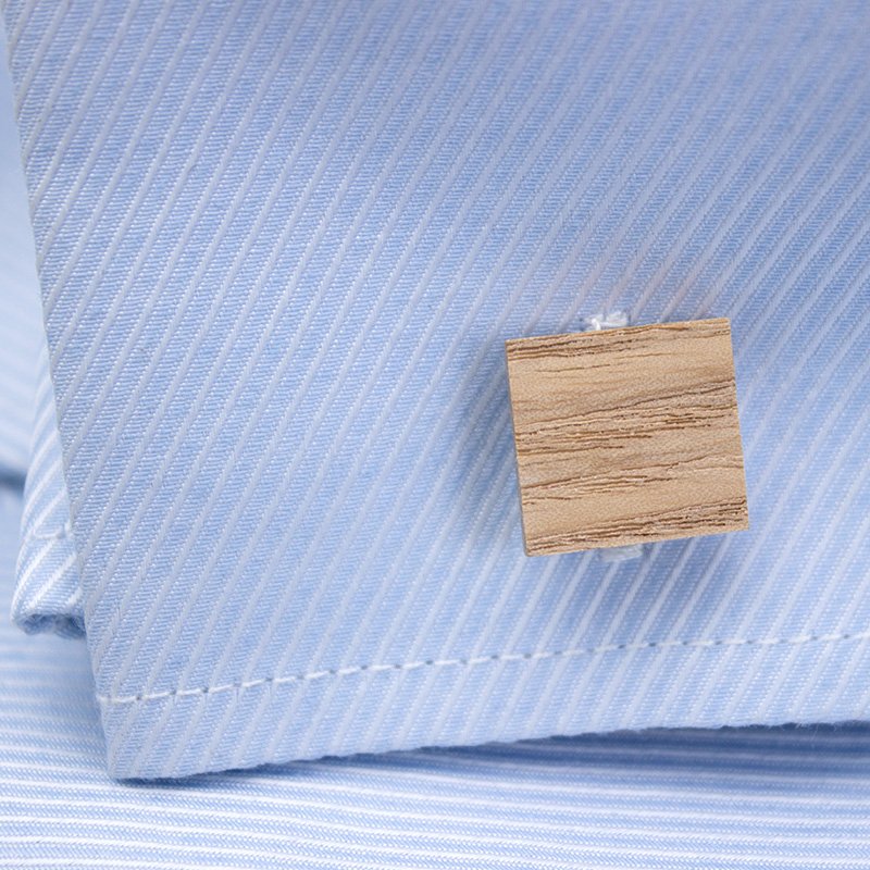 Wooden Cufflinks & Tie Clip Set