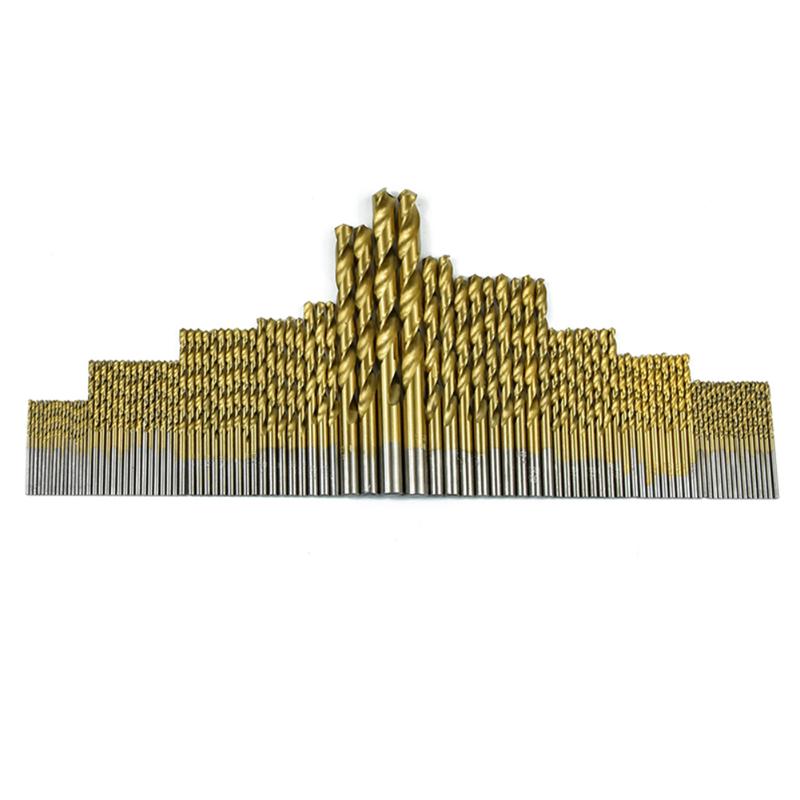 13/50/99/100Pcs HSS High Speed Steel Drill Bit Set