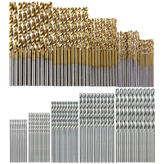 13/50/99/100Pcs HSS High Speed Steel Drill Bit Set