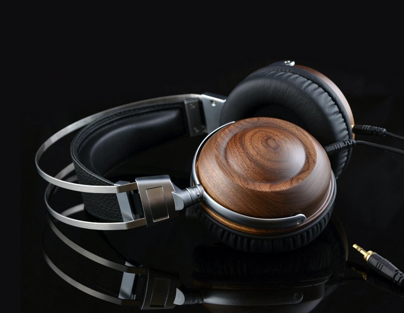 DIY 50mm Wood HIFI  Wired 3.5mm Headphones