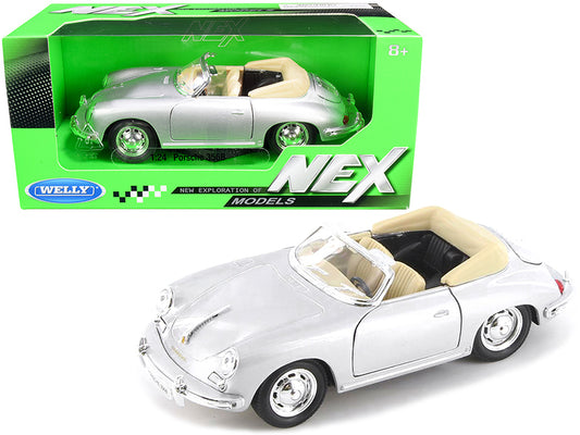 Porsche 356B Roadster Silver \NEX Models\" 1/24 Diecast Model Car by