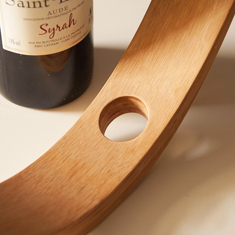 Gravity Bamboo Bottle Holder