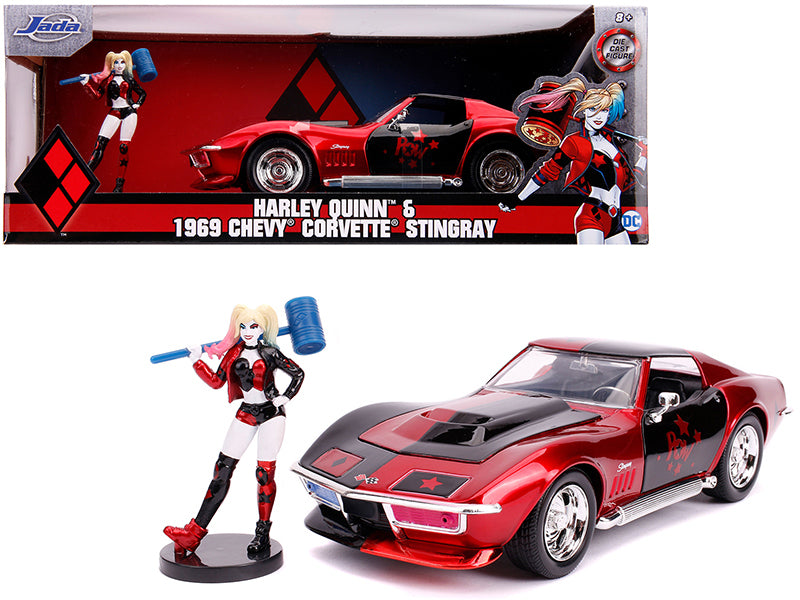 1969 Chevrolet Corvette Stingray with Harley Quinn Diecast Figure \DC