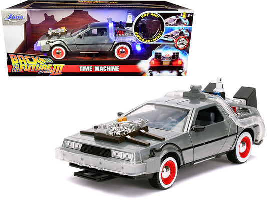 DeLorean Brushed Metal Time Machine with Lights \Back to the Future