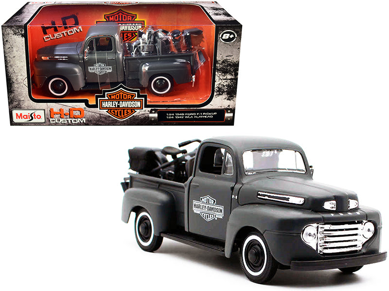 1948 Ford F-1 Pickup Truck and 1942 Harley-Davidson WLA Flathead