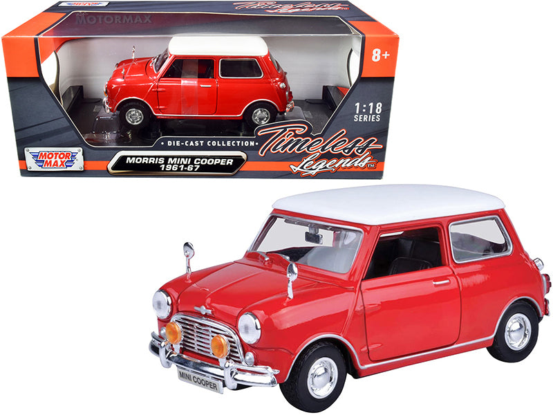 1961-1967 Morris Mini Cooper Red with White Top \Timeless Legends\"