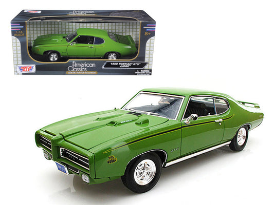 1969 Pontiac GTO Judge Green 1/18 Diecast Car Model by Motormax