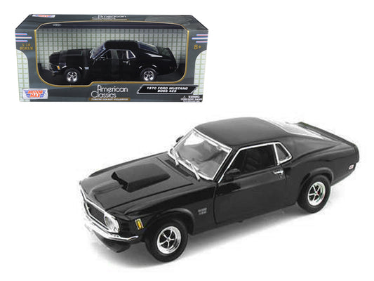 1970 Ford Mustang Boss 429 Black 1/18 Diecast Car Model by Motormax