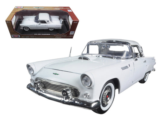 1956 Ford Thunderbird White \Timeless Classics\" 1/18 Diecast Model