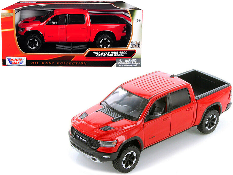 2019 RAM 1500 Rebel Crew Cab Pickup Truck Red 1/24 Diecast Model Car