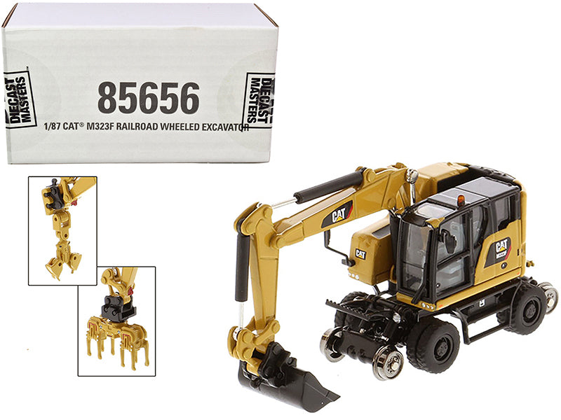 CAT Caterpillar M323F Railroad Wheeled Excavator with 3 Accessories