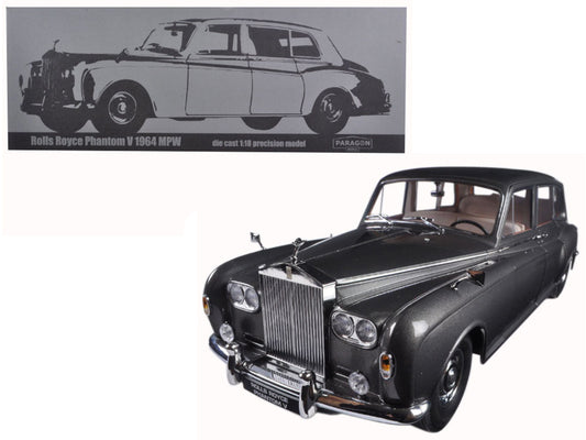 1964 Rolls Royce Phantom V MPW Gunmetal Grey LHD 1/18 Diecast Model