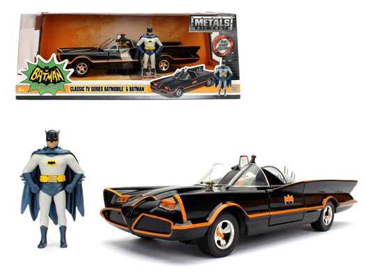 1966 Classic TV Series Batmobile with Diecast Batman and Plastic Robin