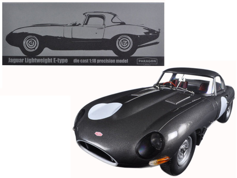 Jaguar Lightweight E-Type Continuation Gunmetal 1/18 Diecast Model Car