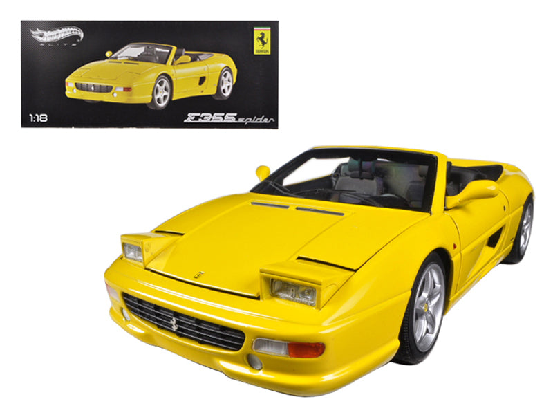 Ferrari F355 Spider Convertible Yellow Elite Edition 1/18 Diecast Car