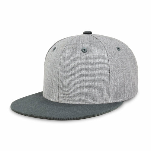 Two-Tone Heather Grey Flat Bill