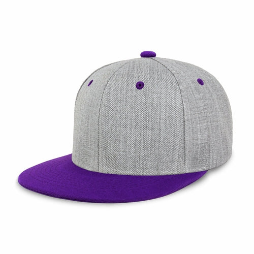 Two-Tone Heather Grey Flat Bill