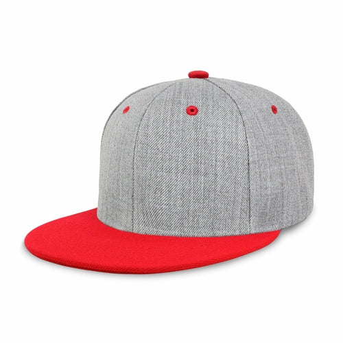 Two-Tone Heather Grey Flat Bill