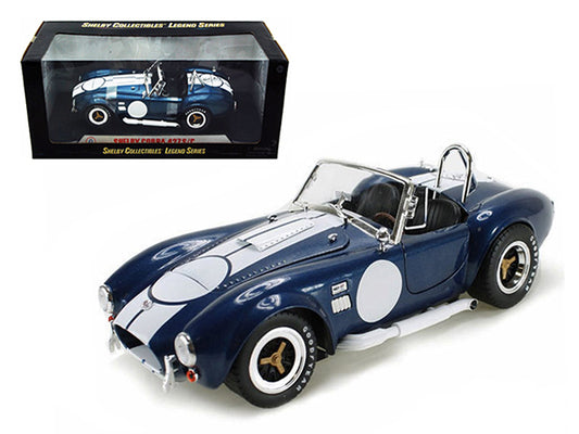 1965 Shelby Cobra 427 S/C Dark Blue Metallic with White Stripes with